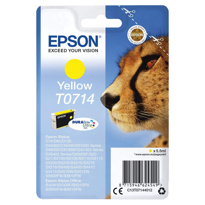 Best Value Epson Durabrite Inkjet Cartridge Yellow Ref T071440