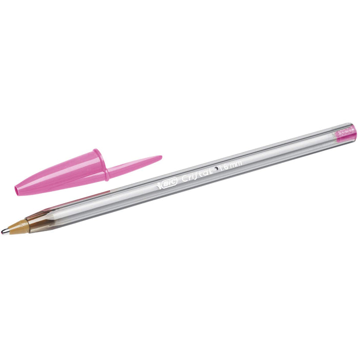 Best Value BIC Cristal Fun Ballpoint Pens Wide Point (1.6 mm) - Pink, Box of 20