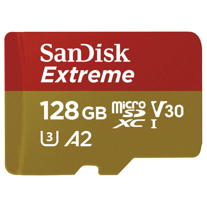 Best Value SanDisk Extreme 128 GB microSDXC Memory Card for Action Cameras and Drones with A2 App Performance up to 160 MB/s, Class 10, U3, V30