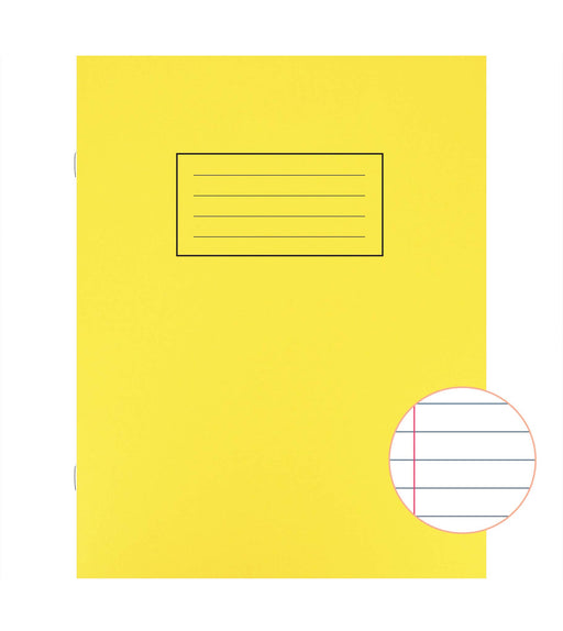 Best Value Silvine Exercise Book Ruled and Margin 80 Pages 229x178mm Yellow Ref EX103 [Pack of 10]