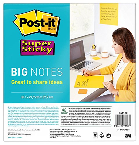 Best Value Post-it 27.9 x 27.9 cm Big Super Sticky Notes - Yellow