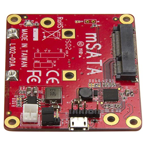 StarTech.com PIB2MS1 USB to mSATA Converter for Raspberry Pi and Development Boards - Red