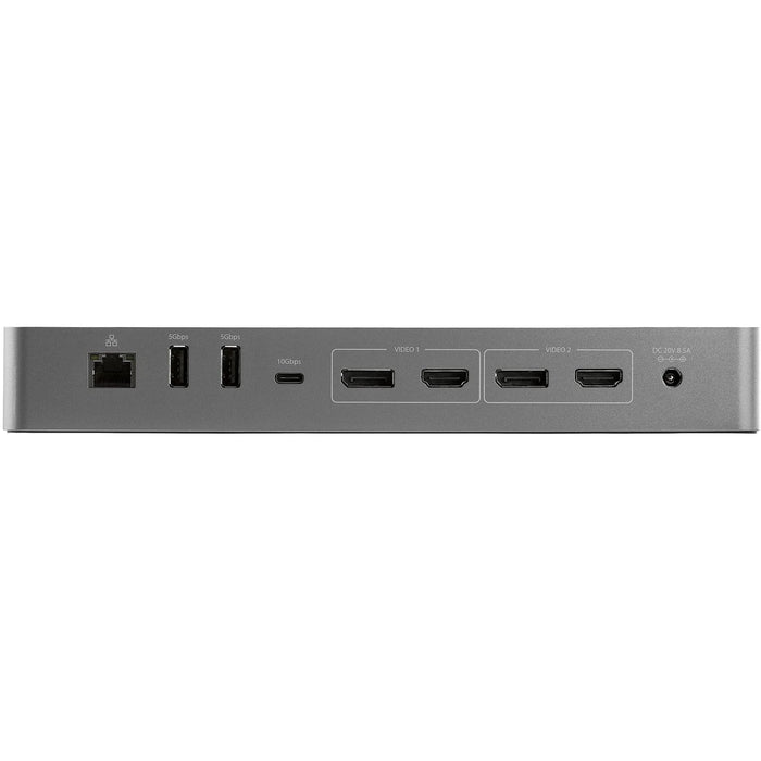 StarTech.com Thunderbolt 3 Dock with USB-C Host Compatibility - Dual 4K 60Hz DisplayPort 1.4 or Dual HDMI Monitors