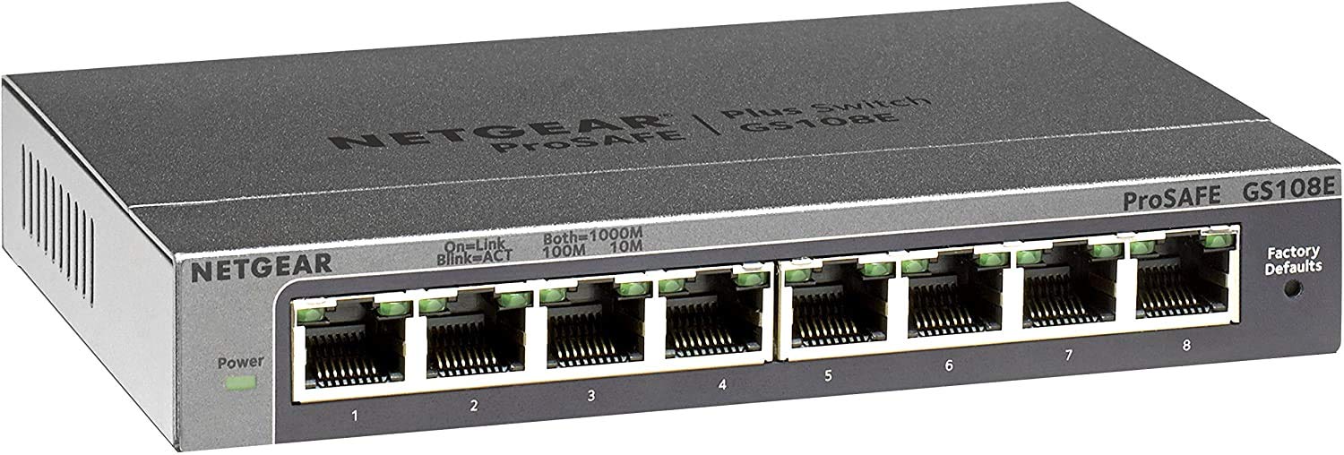 ProSAFE 8-Port Gigabit Unmanaged Plus Switch (With VLANs, QoS & IGMP Snooping)