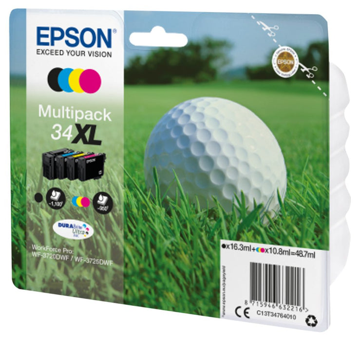 Best Value Epson C13T34764010 Ink Cartridge - Black/Cyan/Yellow/Magenta, Amazon Dash Replenishment Ready