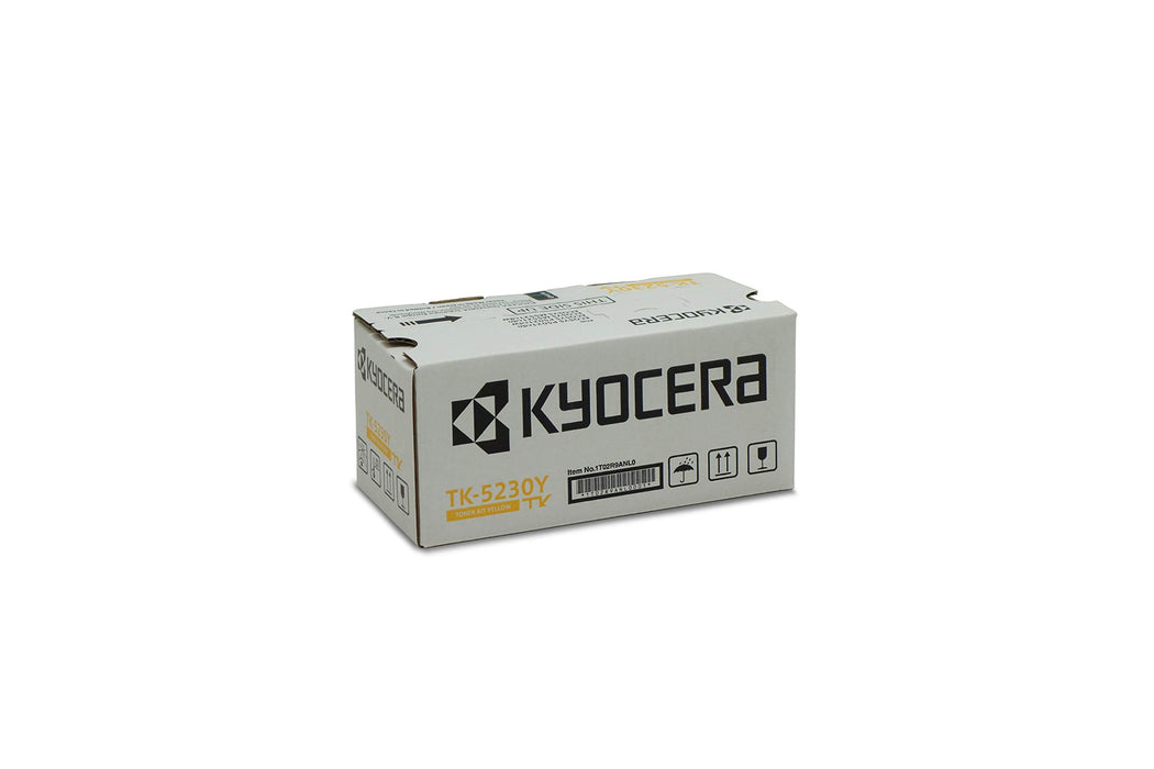 Best Value Kyocera TK-5230Y Toner Yellow, Original Premium Cartridge 1T02R9ANL0. Compatible ECOSYS Printers M5521cdn/cdw, P5021cdn/cdw