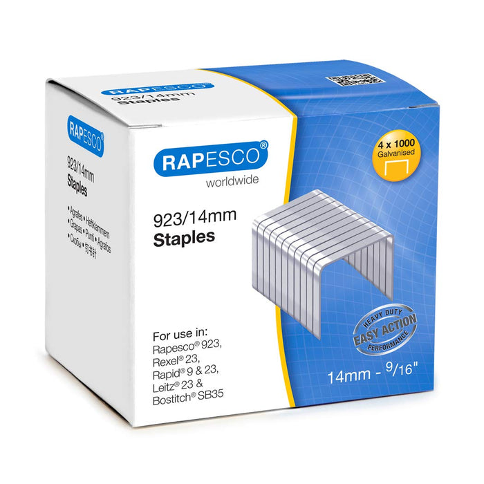 Best Value Rapesco Staples 923 14 mm [Box 4000]