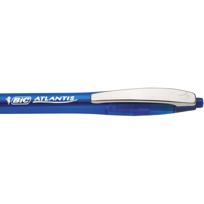 Best Value BIC Atlantis Soft Ball Pens Medium Point (1.0 mm) - Blue, Box of 12