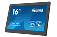 iiyama ProLite T1624MSC-B1 - LED monitor - 15.6" - touchscreen - 1920 x 1080 Full HD (1080p) - IPS - 450 cd/m² - 800:1 - 25 ms - HDMI - speakers - black, matte