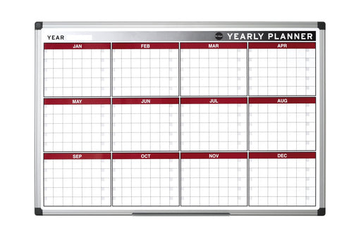 Bi-Office Annual Planner Magnetic 90 (W) x 60 (H) cm Multicolour