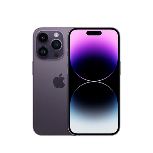 Apple iPhone 14 Pro - 5G smartphone - dual-SIM / Internal Memory 256 GB - OLED display - 6.1" - 2556 x 1179 pixels (120 Hz) - 3x rear cameras 48 MP, 12 MP, 12 MP - front camera 12 MP - deep purple