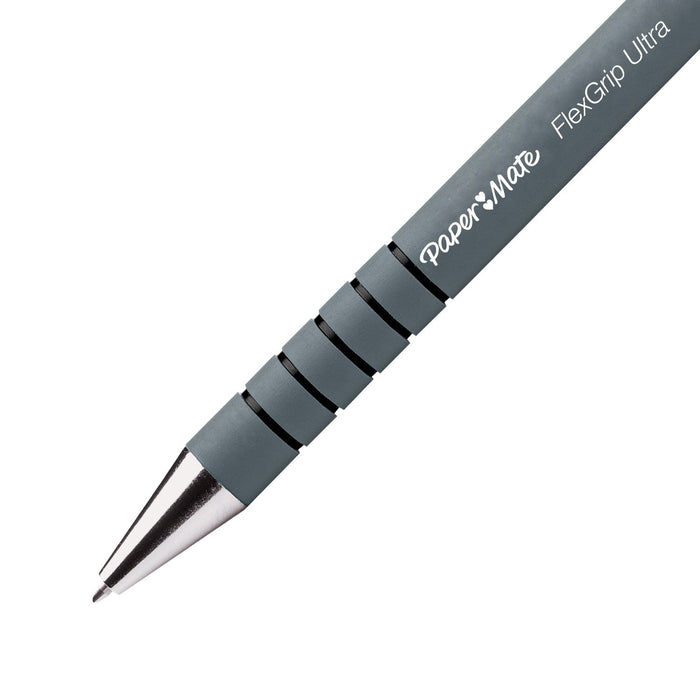 Best Value PaperMate Medium Point (1.0 mm) Flexgrip Ultra Retractable Ballpoint Pen, Black, Box of 12