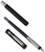 Best Value Parker Medium Nib Vector Fountain Pen, Black with Chrome Trim, Blue Ink, Blister Pack