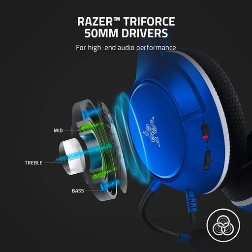 Razer Kaira X Xbox Shock Blue Wired 3.5mm Connector Gaming Headset