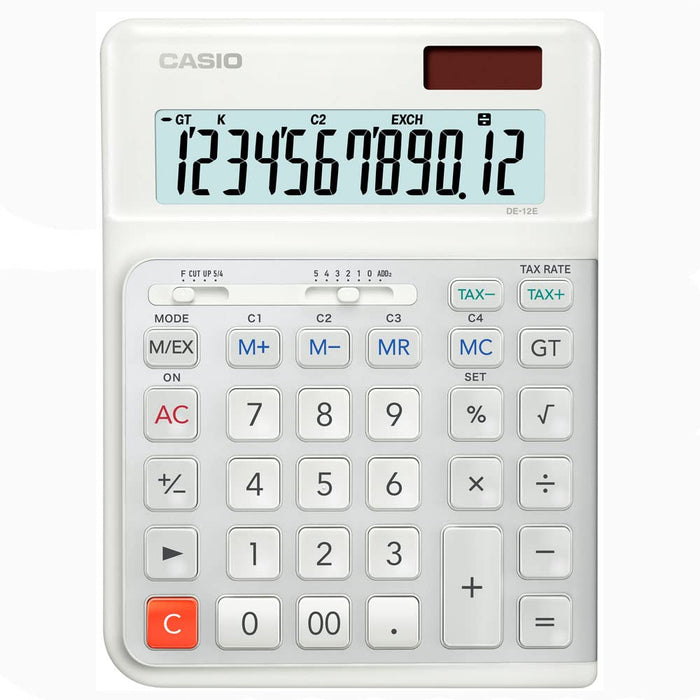 Casio DE-12E-WE 12 Digit Big Ergonomic Desk Calculator DE-12E-WE-WA-EP