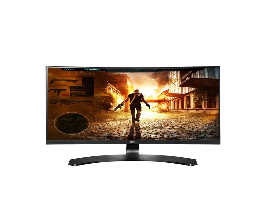 29UC88 Monitor IPS Ultra Wide QHD Curved 29" 29UC88-P, 21:9, HDMI x 2, Displayport, 2560x1080, Tilt & Height Adjustable, PIP, Split Screen, Flicker Safe, Height Adjust, Tilt, Speakers Freesync & sRGB over 99%