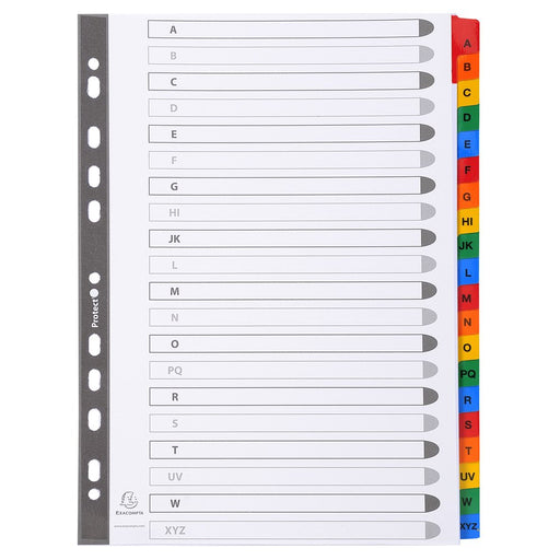 Best Value Exacompta Mylar Printed Indices, A4, 20 Parts (A-Z) - White