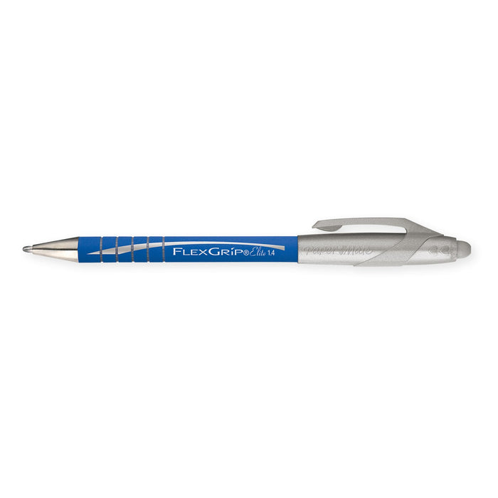 Best Value PaperMate Medium Point (1.4 mm) Flexgrip Elite Retractable Ballpoint Pen, Blue, Box of 12