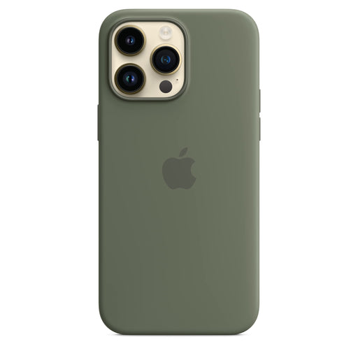 Apple - Back cover for mobile phone - MagSafe compatibility - silicone - olive - for iPhone 14 Pro Max