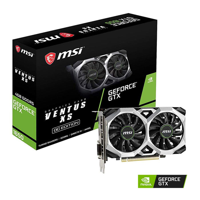 MSI NVIDIA GeForce GT X1650 Ventus XS 4GB GDDR5 Graphics Card