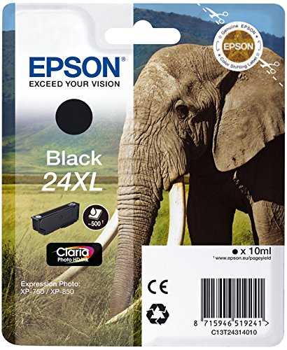 Epson 24XL - 10 ml - XL - black - original - ink cartridge - for Expression Photo XP-55, 750, 760, 850, 860, 950, 960, 970, Expression Premium XP-750, 850