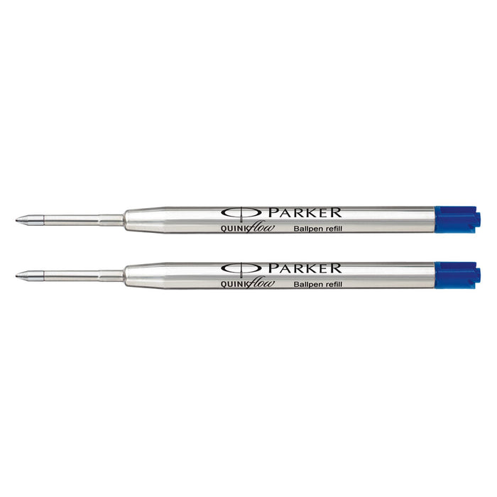 Best Value Parker Quinkflow Ball Pen Refill Medium Nib Blue, Pack of 2