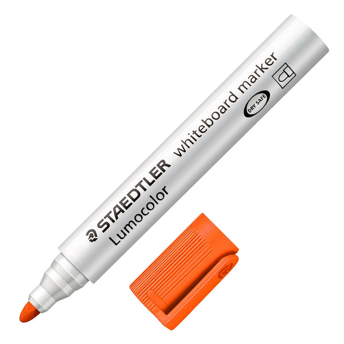 Best Value Staedtler Lumocolor Whiteboard Marker 351-4 with Bullet Tip - Orange, Pack of 10