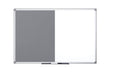 Best Value Bi-Office Combination Board Maya, Grey Felt/Magnetic, Aluminium Frame, 120 x 90 cm