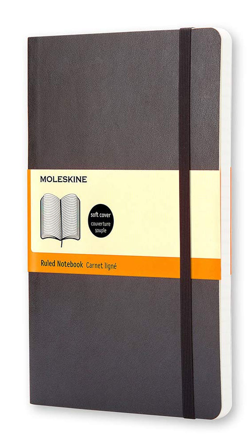 Best Value Moleskine Classic Ruled Paper Notebook - Soft Cover and Elastic Closure Journal - Color Black - Large 13 x 21 A5 - 192 Pages