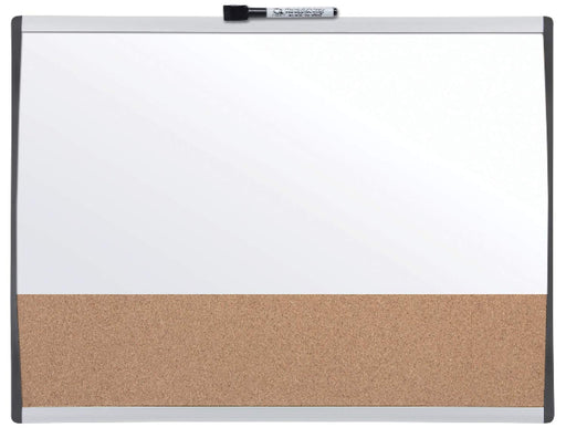 Best Value Rexel Magnetic Dry Wipe Personal Whiteboard / Cork Noticeboard, 585 x 430 mm, Arched Frame, Includes Marker, Magnets and Fitting Kit, White, 1903810