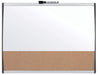 Best Value Rexel Magnetic Dry Wipe Personal Whiteboard / Cork Noticeboard, 585 x 430 mm, Arched Frame, Includes Marker, Magnets and Fitting Kit, White, 1903810