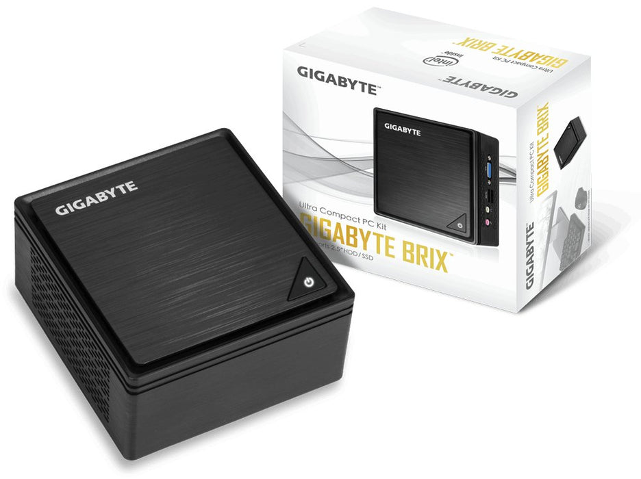 Gigabyte BRIX GB-BPCE-3350C (rev. 1.0) - Barebone - Ultra Compact PC Kit - 1 x Celeron N3350 / 1.1 GHz - RAM 0 GB - HD Graphics 500 - GigE