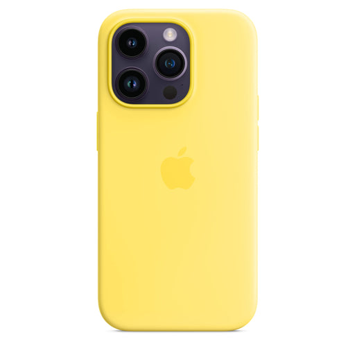 Apple - Back cover for mobile phone - MagSafe compatibility - silicone - canary yellow - for iPhone 14 Pro