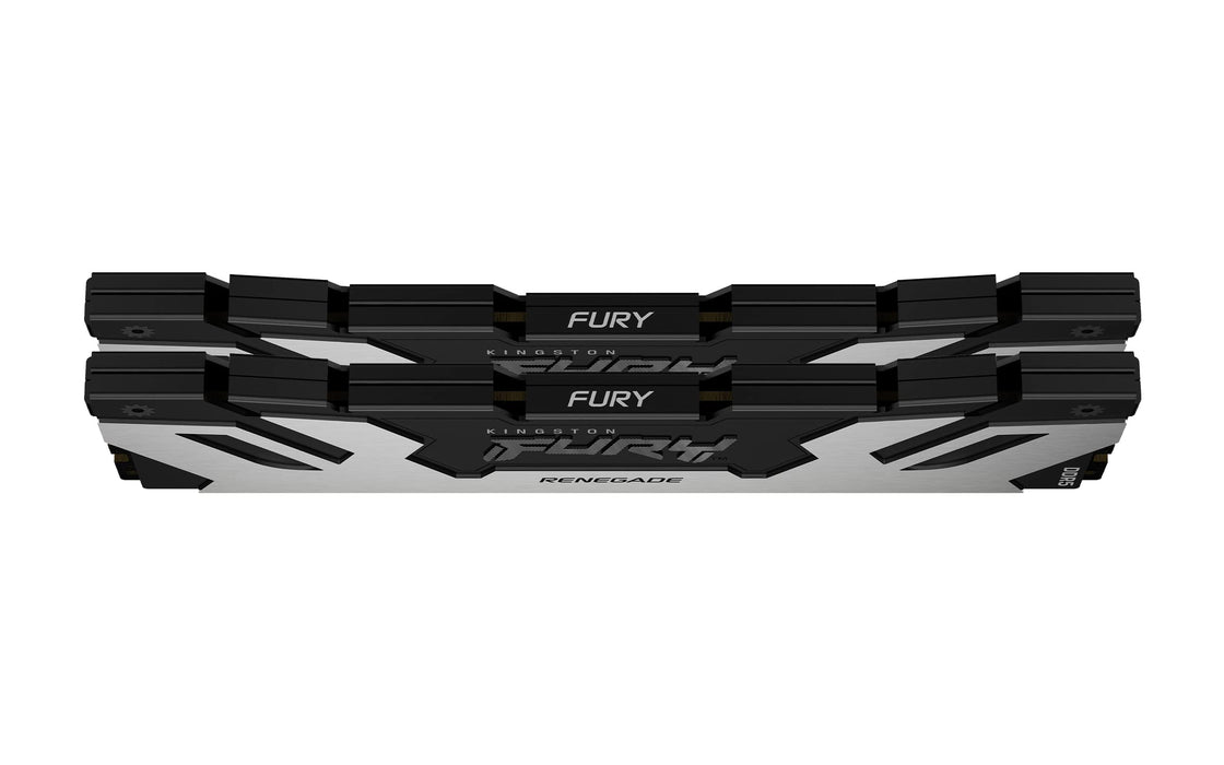 Kingston FURY Renegade - DDR5 - kit - 64 GB: 2 x 32 GB - DIMM 288-pin - 6000 MHz - CL32 - 1.35 V - unbuffered - on-die ECC - black/silver