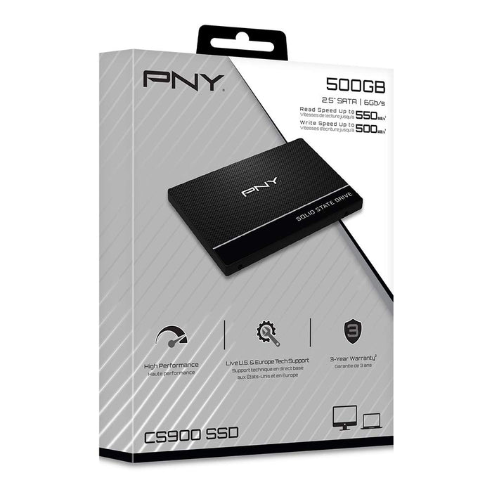 PNY CS900 - SSD - 500 GB - internal - 2.5" - SATA 6Gb/s