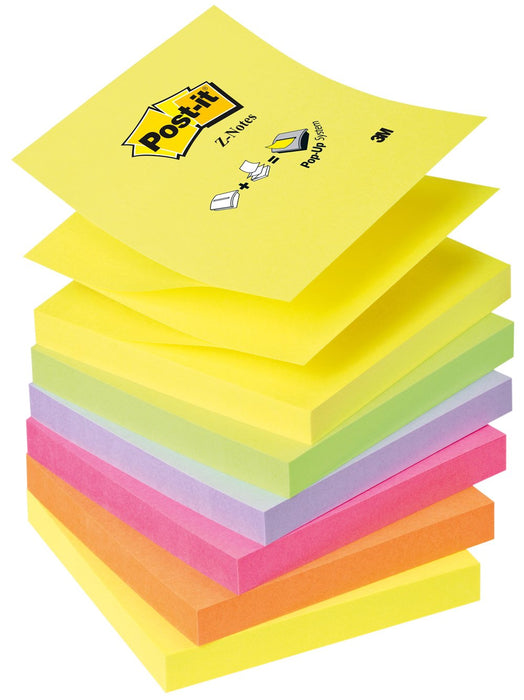 Best Value Post-it Designer Combi Dispenser With 12 Pads Pop-up Notes 76x76mm & 1x25mm Index Sample Pack