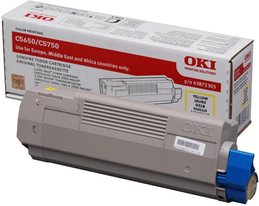 Best Value OKI C5650 Toner Cartridge 2000 Pages - Yellow