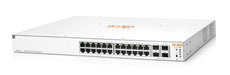 HPE Aruba Instant On 1930 24G Class4 PoE 4SFP/SFP+ 370W Switch - Switch - L3 - Managed - 24 x 10/100/1000 (PoE) + 4 x 1 Gigabit / 10 Gigabit SFP+ - rack-mountable - PoE (370 W)