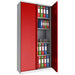 Phoenix SCL Series 2 Door 4 Shelf Steel Storage Cupboard Grey Body Red Doors with Key Lock SCL1891GRK