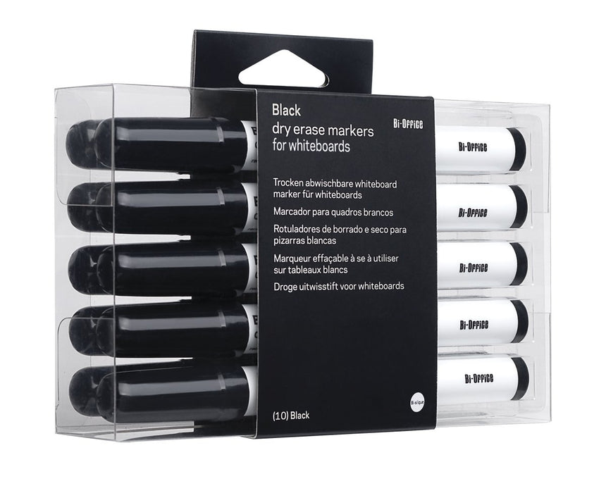 Best Value Bi-Office PE0807 Dry Erase Marker - Black (Pack of 10)