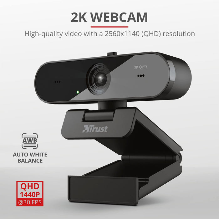 Trust Taxon 30 fps 2560 x 1440 pixels Quad HD USB 2.0 Wired Webcam