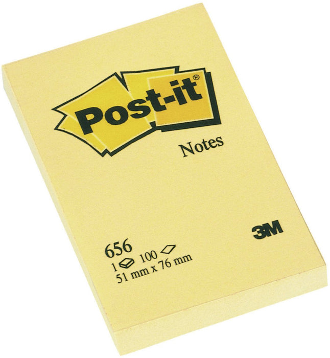 Best Value Post-it FT500072853 Notes - Canary Pastel Yellow - 12 Pads Per Pack - 100 Sheets Per Pack - 51 mm x 76 mm