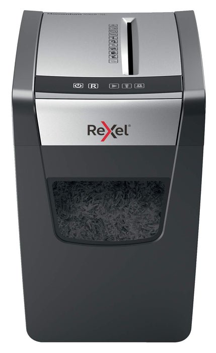 Best Value Rexel Momentum X312-SL Slimline Cross Cut Paper Shredder, Shreds 12 Sheets, 23 Litre Bin, Black, 2104574