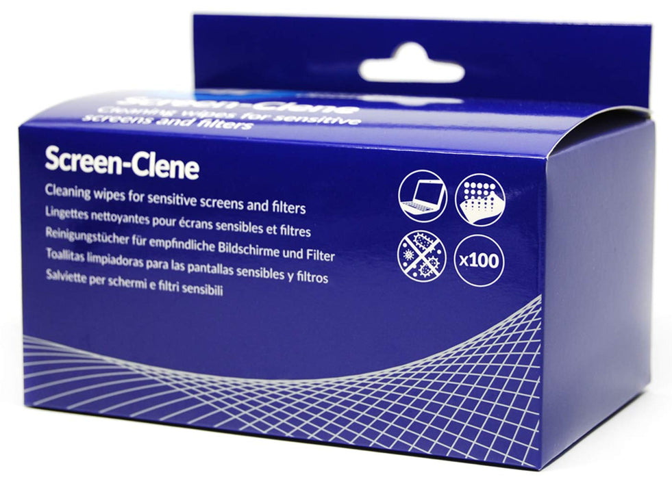 Best Value AF Screen-Clene Wipes Sachets Non-smearing Non-flammable - Ref SCS100 (Pack 100)