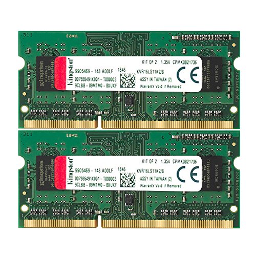 Kingston ValueRAM - DDR3L - kit - 8 GB: 2 x 4 GB - SO-DIMM 204-pin - 1600 MHz / PC3L-12800 - CL11 - 1.35 / 1.5 V - unbuffered - non-ECC