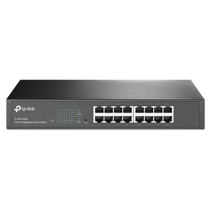 Best Value TP-Link TL-SG1016DE 16-Port Desktop Gigabit Easy-Smart Ethernet Switch, Steel Case, 13-inch Rack-Mount, Lifetime Warranty