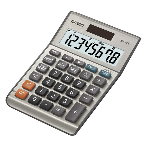 Best Value Casio MS-80B Professional/Desk Display Calculator, Battery, Solar Energy Driven, Tilted Display