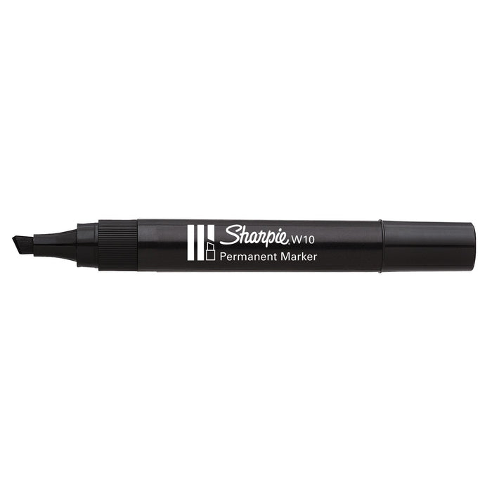 Best Value Sharpie W10 Permanent Markers, Chisel Tip, Black, Box of 12