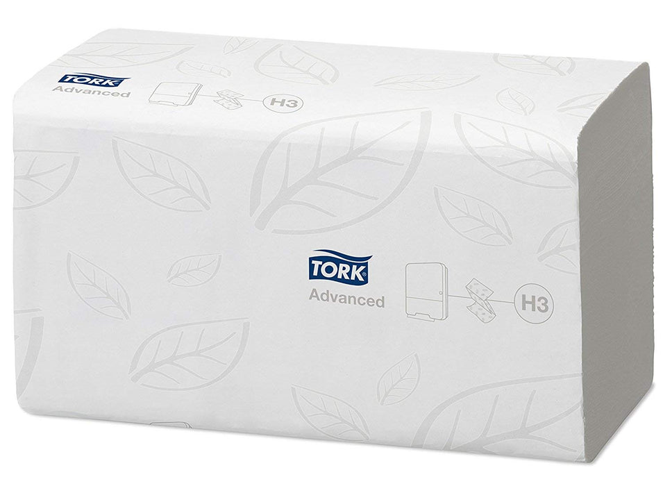 Best Value Tork Singlefold Paper Hand Towels 290163 - H3 Advanced Folded Paper Towels for Singlefold Dispenser - Absorbent, Tear-Resistant, 2-Ply, White - 15 x 250 Sheets