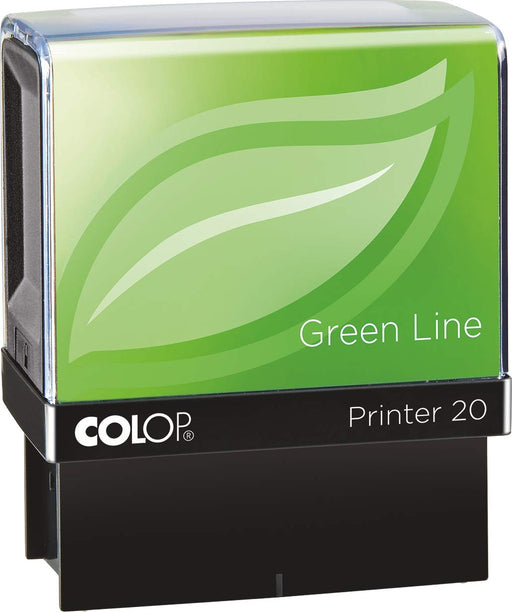 Best Value COLOP Printer 20 Paid Green Line Stamp - Red Ink